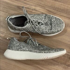 Silver Glitter Sneakers